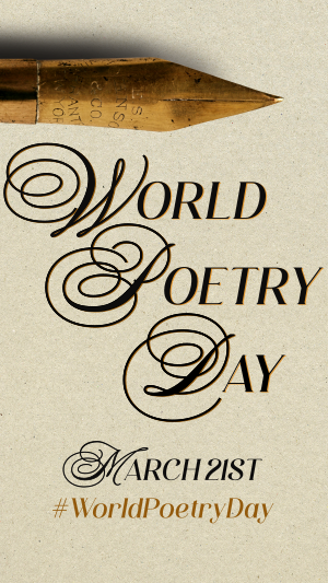 World Poetry Day Pen Instagram story Image Preview