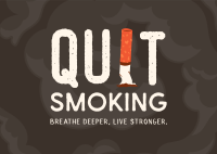 Quit Smoking Postcard Design