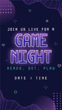 Futuristic Game Night Facebook Story Image Preview