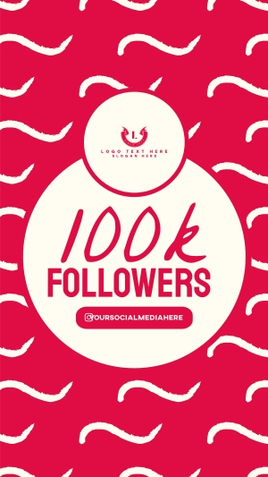 100k Followers Instagram story Image Preview