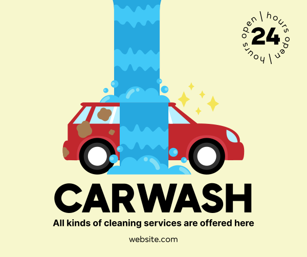 Carwash Services Facebook Post Design Image Preview