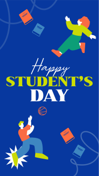 Bookish Students Day Facebook Story Design