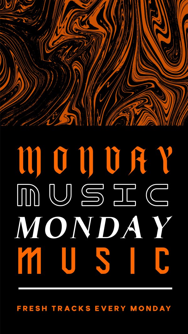 Marble Music Monday Facebook Story Design Image Preview