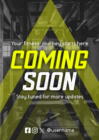 Coming Soon Fitness Gym Teaser Poster Image Preview