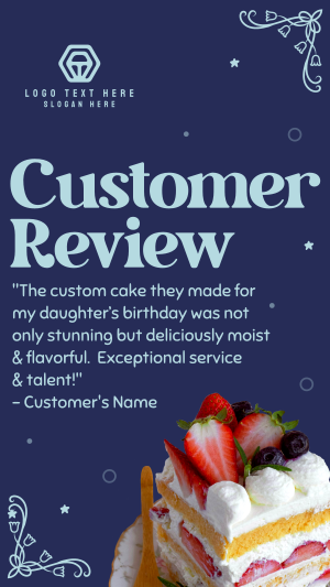 Birthday Cake Review Facebook story Image Preview