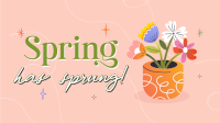 Spring Flower Pot Animation Image Preview