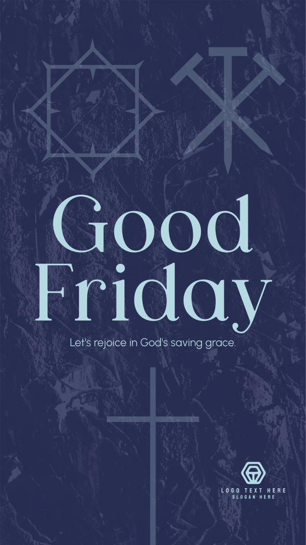 Minimalist Good Friday Greeting  Instagram Story Design