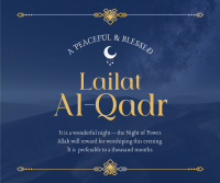 Peaceful Lailat Al-Qadr Facebook Post Design