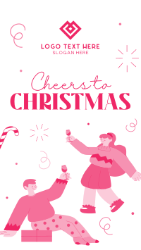 Cheers to Christmas Facebook story Image Preview