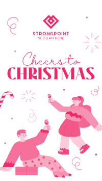 Cheers to Christmas Facebook Story Design