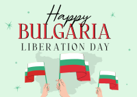 Happy Bulgaria Liberation Day Postcard Design