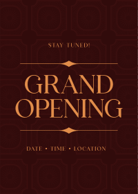 Vintage Grand Opening Poster Image Preview