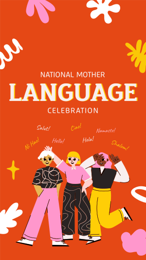 Celebrate Mother Language Day Facebook story Image Preview