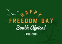 South Africa Freedom Postcard Image Preview