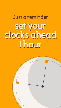 Daylight Saving Reminder TikTok Video Design