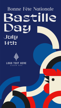 Bastille Day Geometric TikTok video Image Preview