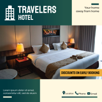Travelers Hotel Instagram Post Design