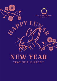 Ink Lunar Rabbit Poster Image Preview