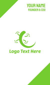 Green Gecko Business Card Design