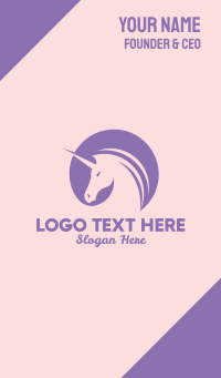 Purple Unicorn Business Card Design