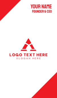 Red Letter A Business Card Design