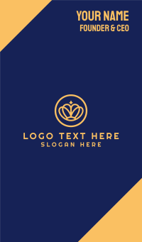 Gold Crown Badge  Business Card Design