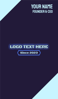 Army Blue Glow Text Business Card Design