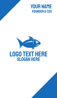 Blue Ocean Fish Business Card Design