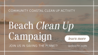 Beach Clean Up Drive Facebook Event Cover Design