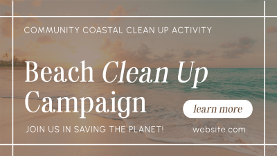 Beach Clean Up Drive Facebook event cover Image Preview