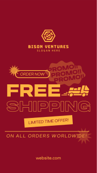 Worldwide Shipping Promo TikTok Video Image Preview