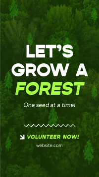 Forest Grow Tree Planting Facebook Story Design
