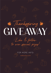Thanksgiving Day Giveaway Poster Image Preview