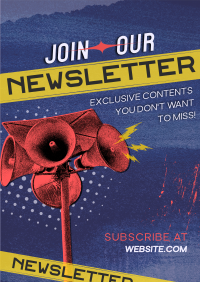 Grunge Pop Newsletter Poster Design