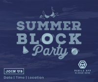 Floating Summer Party Facebook Post Design