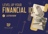 Business Financial Podcast Postcard Design