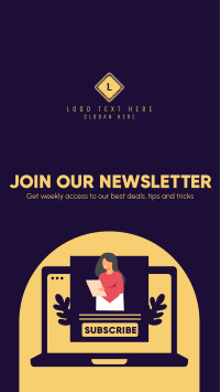Join Our Newsletter Facebook Story Design