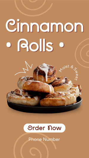 Quirky Cinnamon Rolls Facebook story Image Preview
