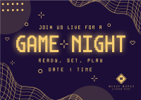 Futuristic Game Night Postcard Image Preview