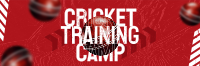 Grunge Cricket Training Camp Twitter Header Design