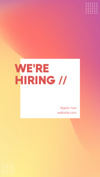 We're Hiring Split Gradient Instagram story Image Preview