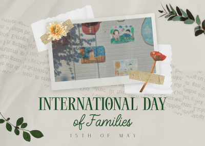 Day of Families Scrapbook Postcard Image Preview