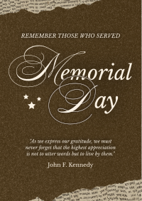 Rustic Memorial Day Flyer Image Preview