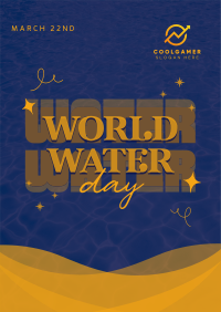 Quirky World Water Day Poster Design