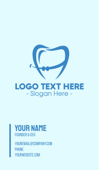 Orthodontist Dental Tooth Braces Business Card Design