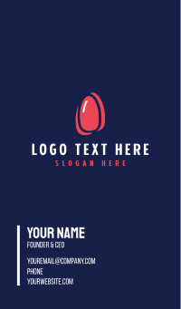 Red Fingernail Shape Business Card Design