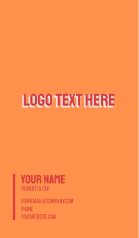 Uppercase Red Font Business Card Design