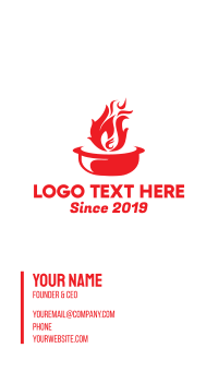 Hot Pot Fire Business Card Design