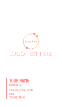 Love  Circle Business Card Design