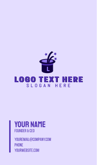 Magic Hat Lettermark Business Card Design